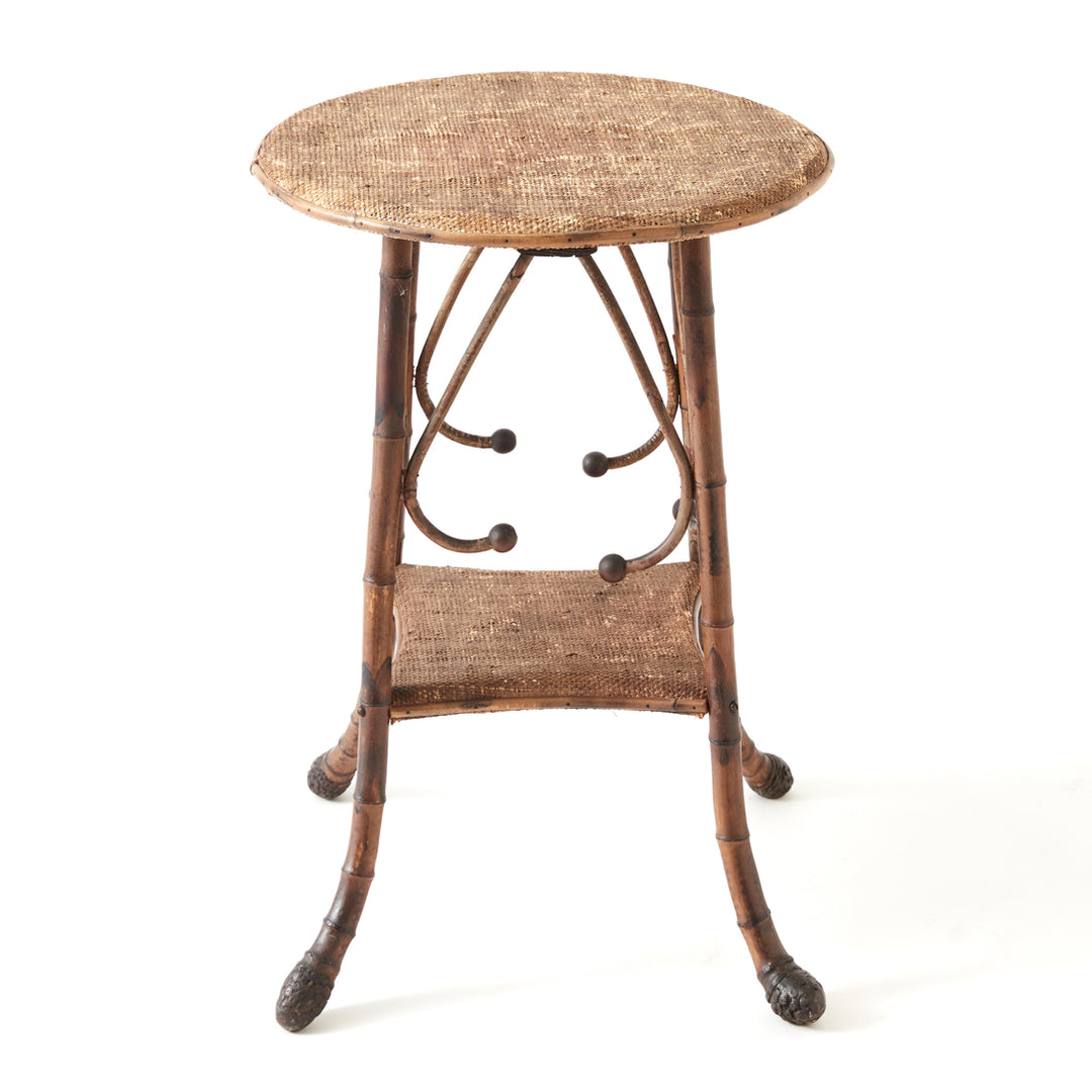 Vintage Bamboo Side Table