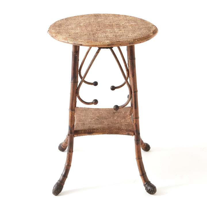 Vintage Bamboo Side Table