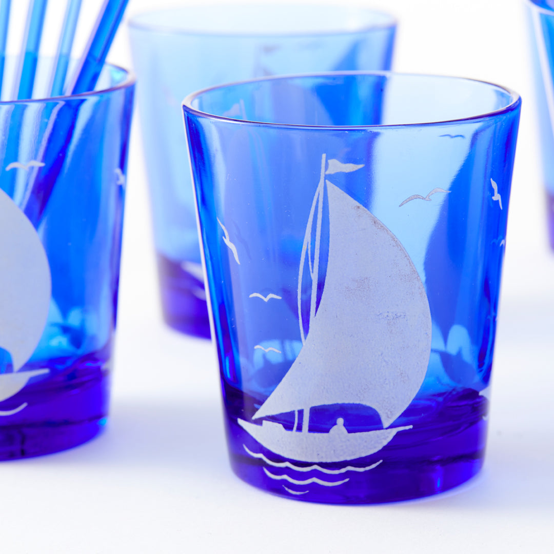 タツノオトシゴと貝殻 ヴィンテージ ステンドグラス 青 グラスマスターズ社 海 タツノオトシゴと貝殻 ヴィンテージ ステンドグラス 青 グラス