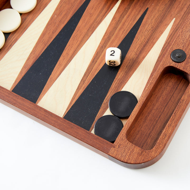 Mid-Century Danish Wooden Backgammon Set