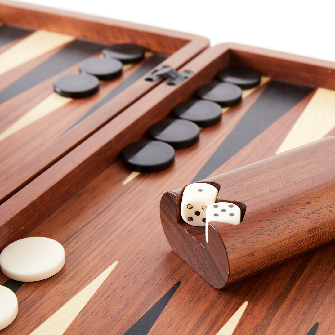 Mid-Century Danish Wooden Backgammon Set