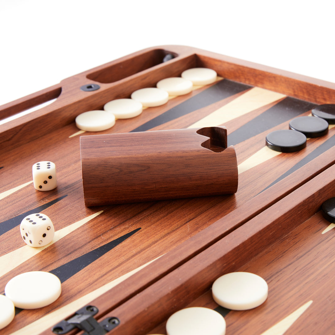 Mid-Century Danish Wooden Backgammon Set