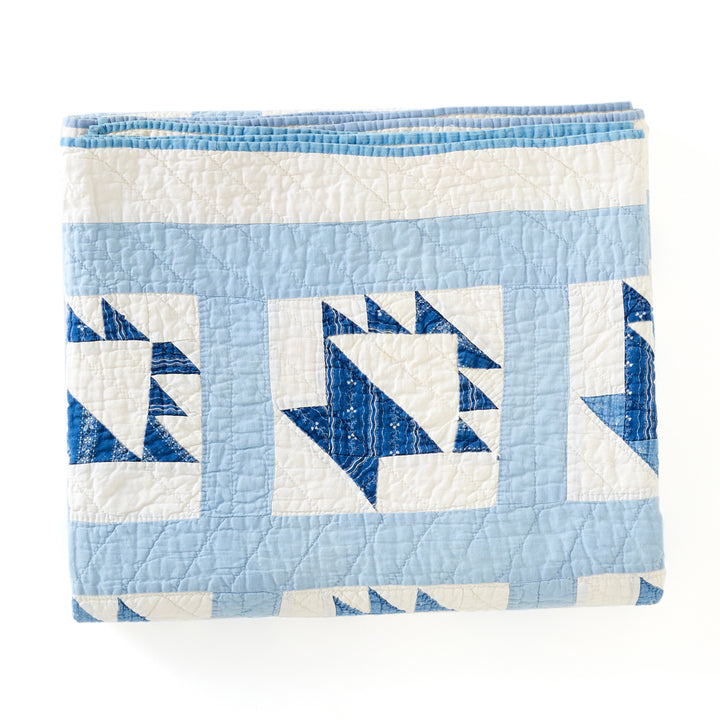Vintage Indigo Basket Quilt