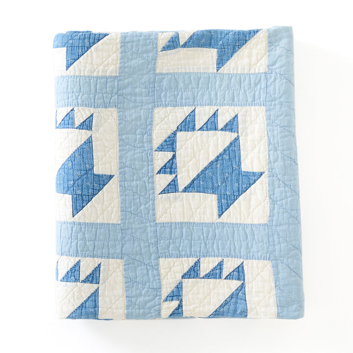 Vintage Indigo Basket Quilt