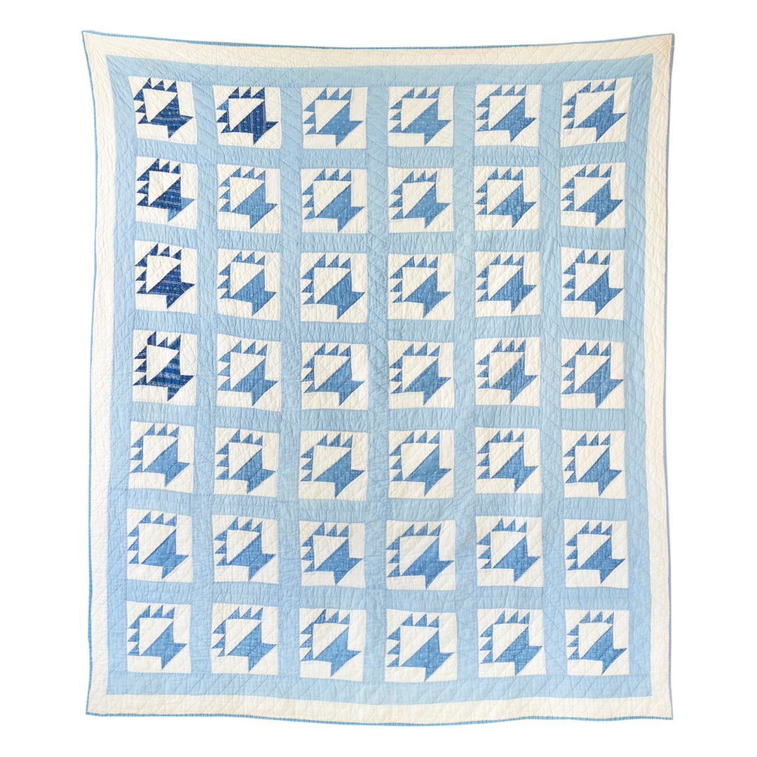 Vintage Indigo Basket Quilt