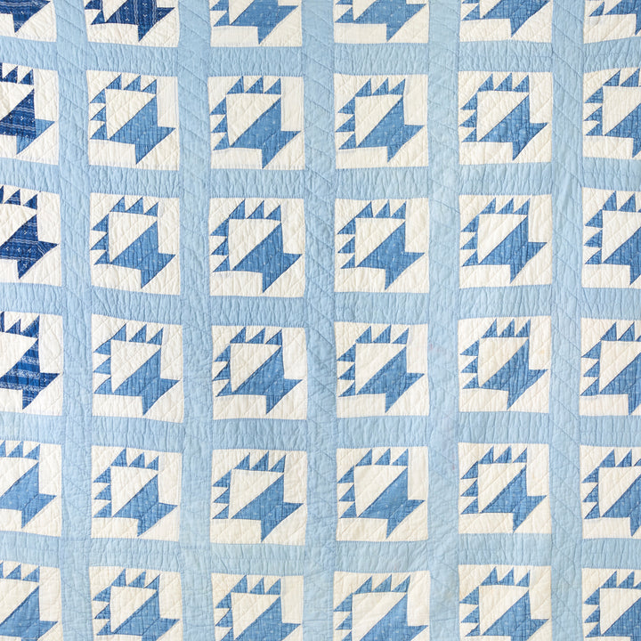 Vintage Indigo Basket Quilt