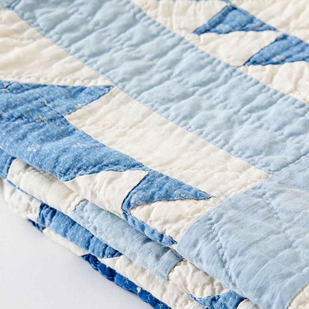 Vintage Indigo Basket Quilt