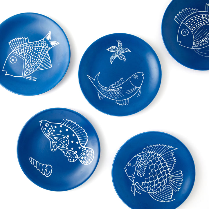 Set of 12 Mid-Century Plates