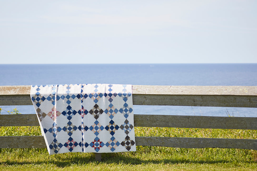 Heirloom-Quality Indigo Flying Crow Quilt, Late 19th Century