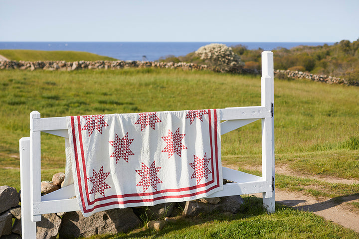 Heirloom Red Star Quilt, Late 19th Century