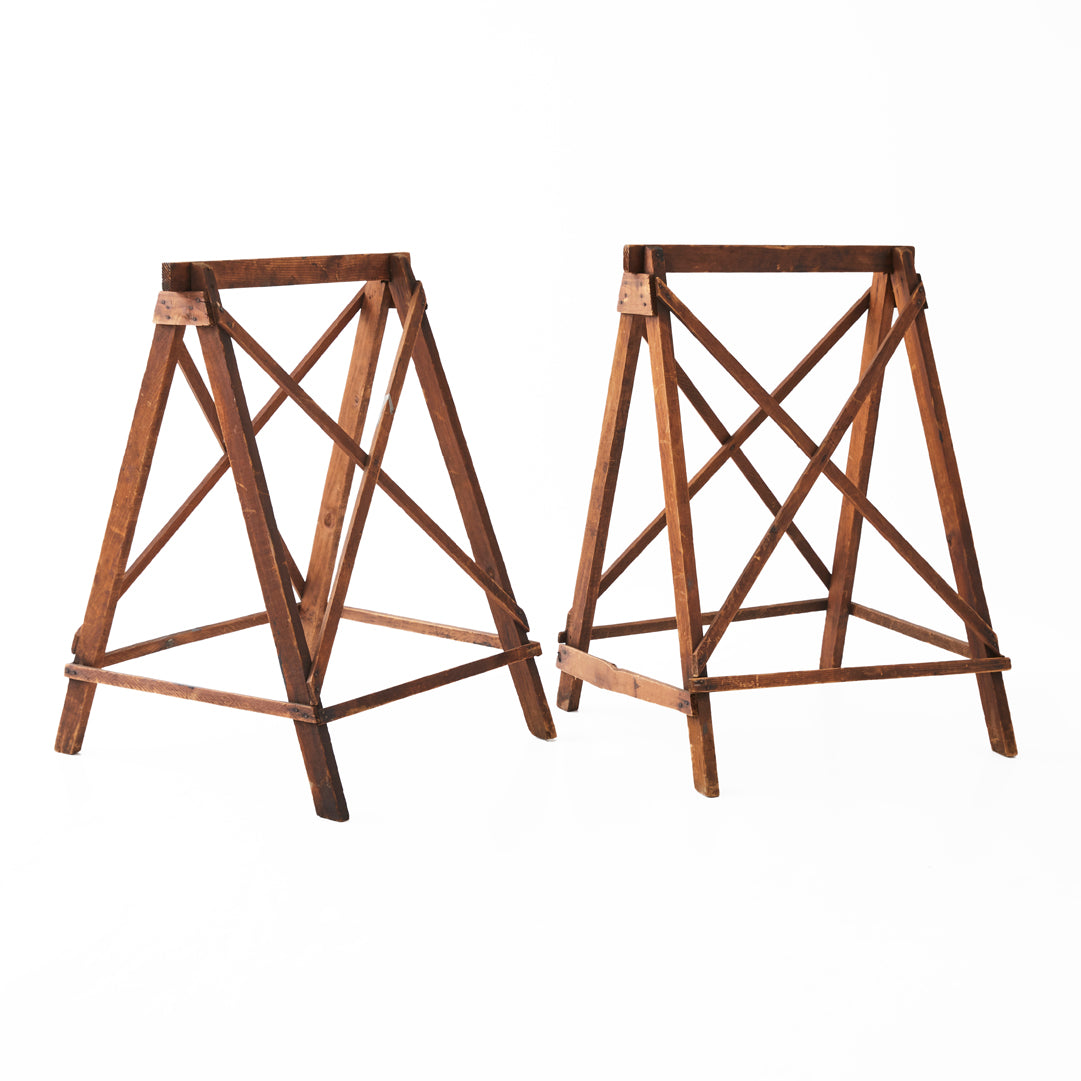 19th Century Sawhorse Table – Tori Jones Studio