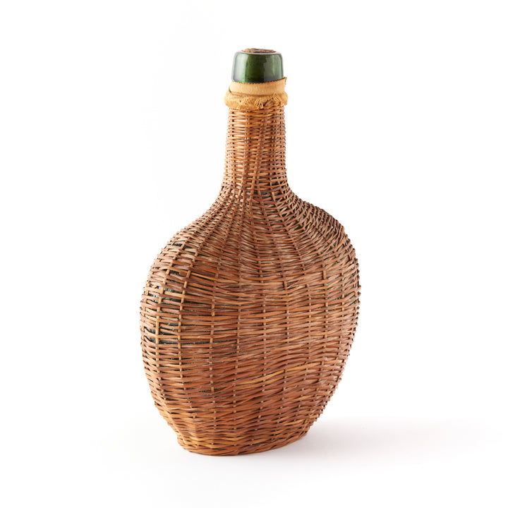 Antique Wicker Wrapped Bottle 2
