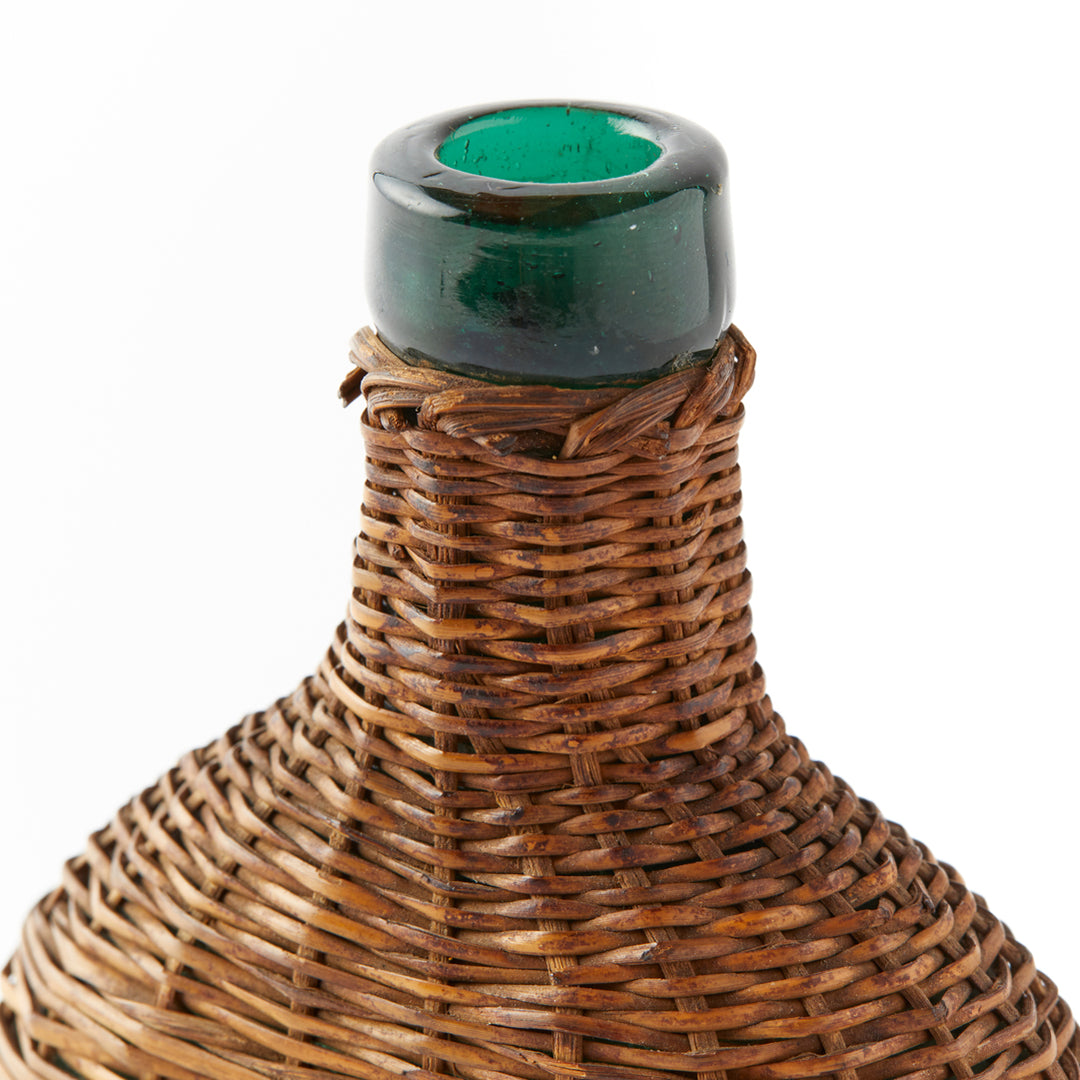 Antique Wicker Wrapped Bottle 1