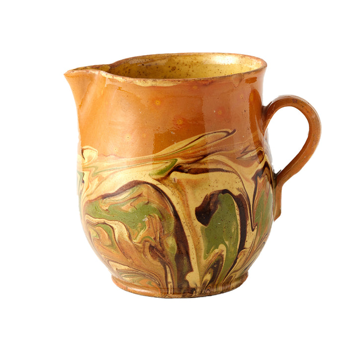Antique French Jaspé Pitcher