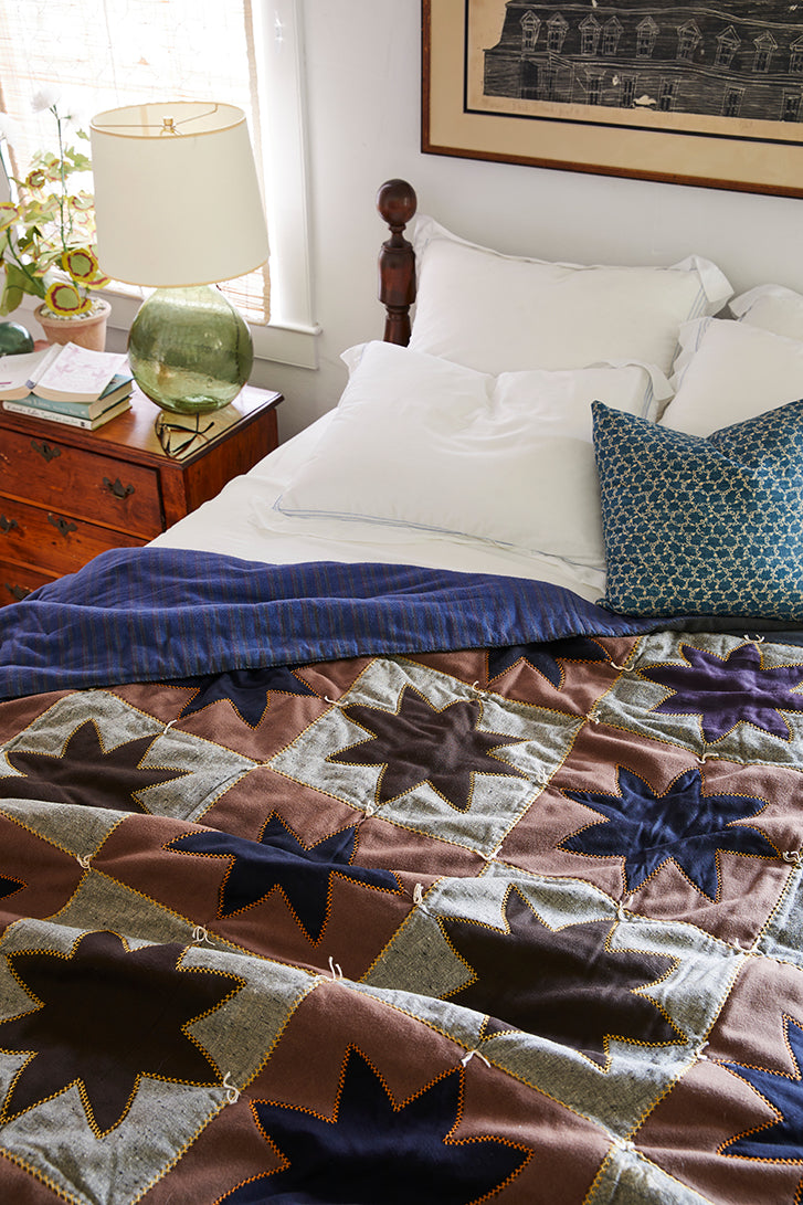 Vintage Eight-Pointed Star Quilt, circa 1920