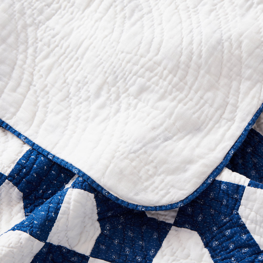 Antique Indigo Bow Tie Quilt