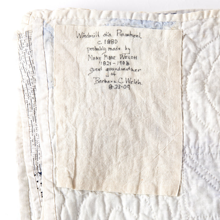 Antique Windmill/Pinwheel Quilt, Circa 1880