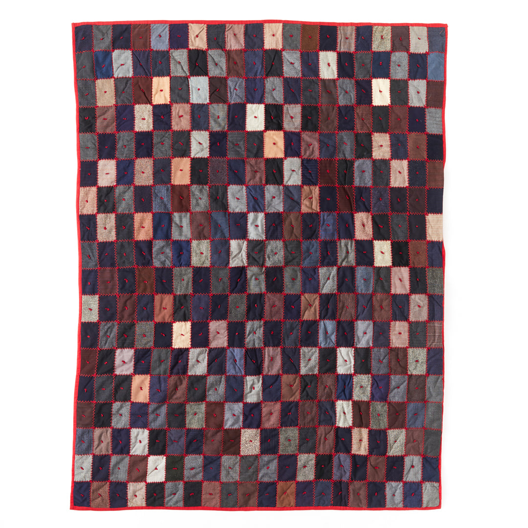 Vintage Wool Patchwork Quilt, circa 1920