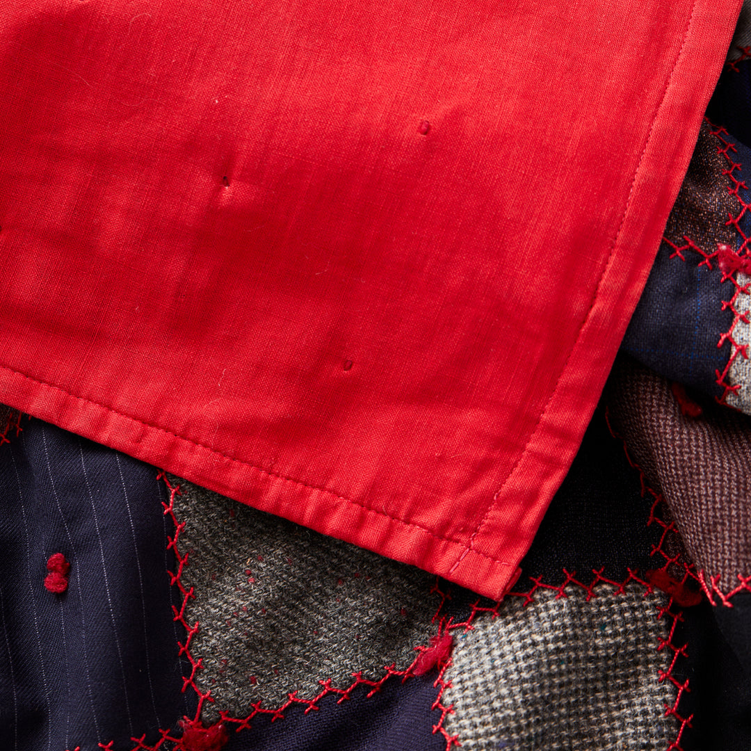 Vintage Wool Patchwork Quilt, circa 1920