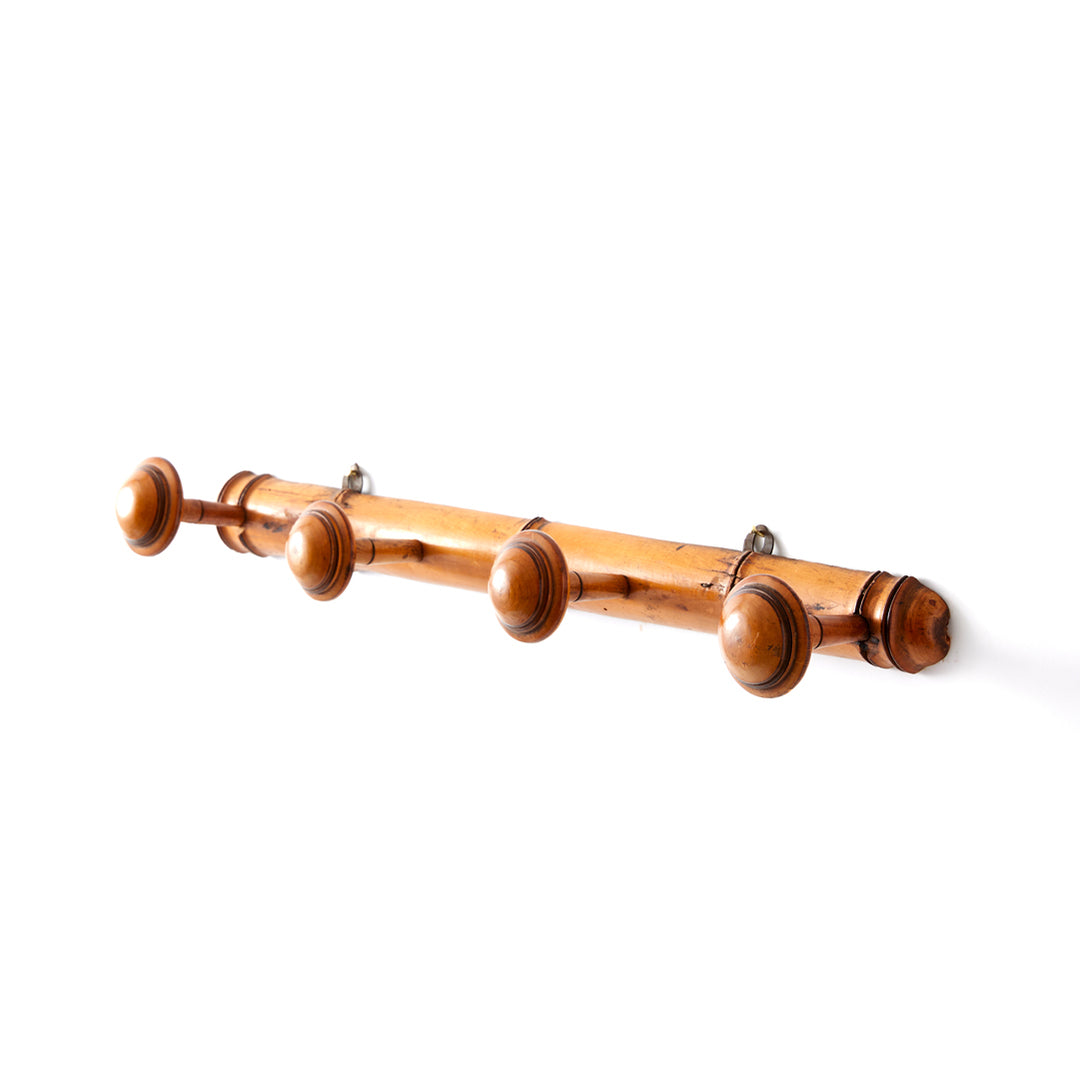 Vintage French Bamboo Coat Rack 