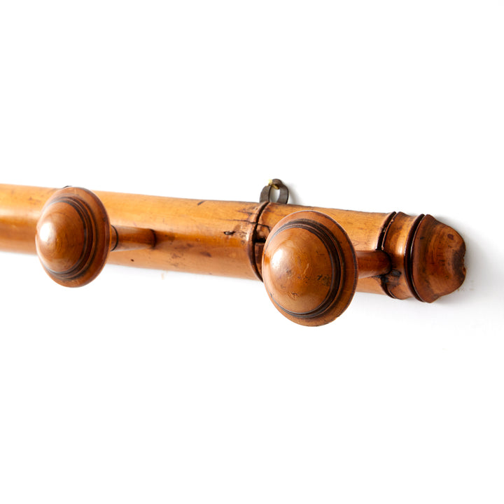 Vintage French Bamboo Coat Rack 