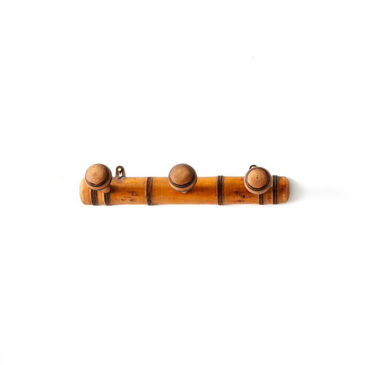 Small Vintage French Bamboo Coat Rack