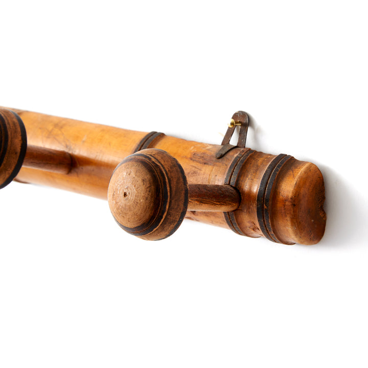 Small Vintage French Bamboo Coat Rack