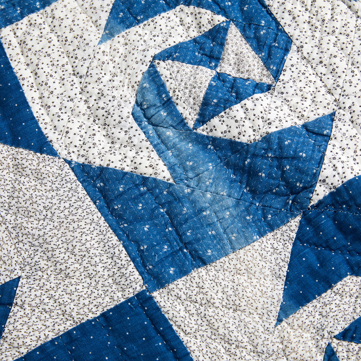 Antique Indigo Nautilus Quilt