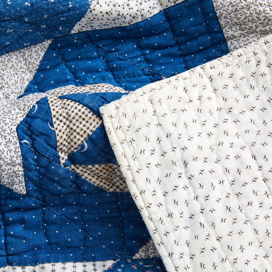 Antique Indigo Nautilus Quilt