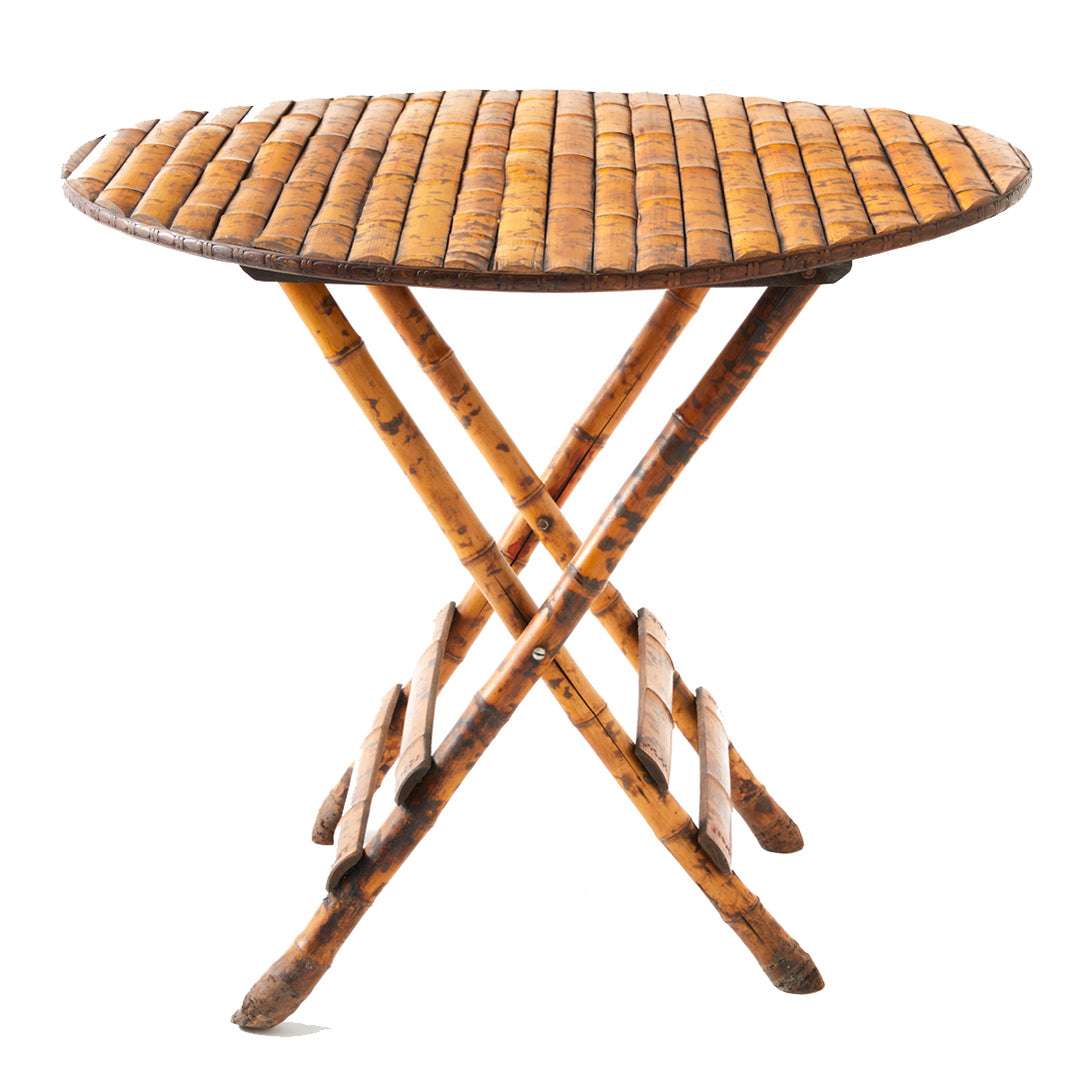 Antique Folding Bamboo Table