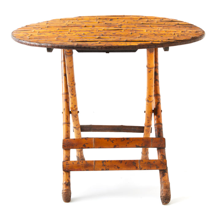 Antique Folding Bamboo Table
