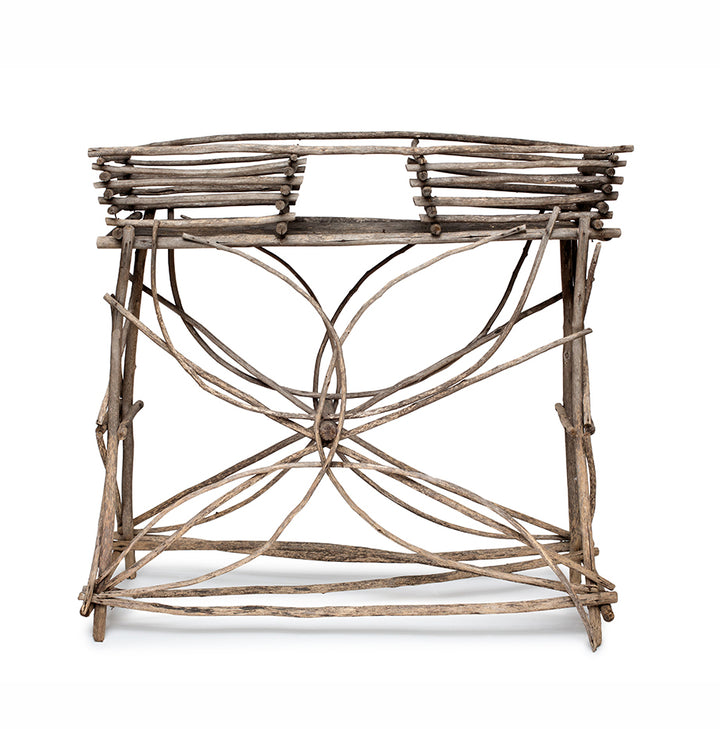 Adirondack Style Twig Plant Stand