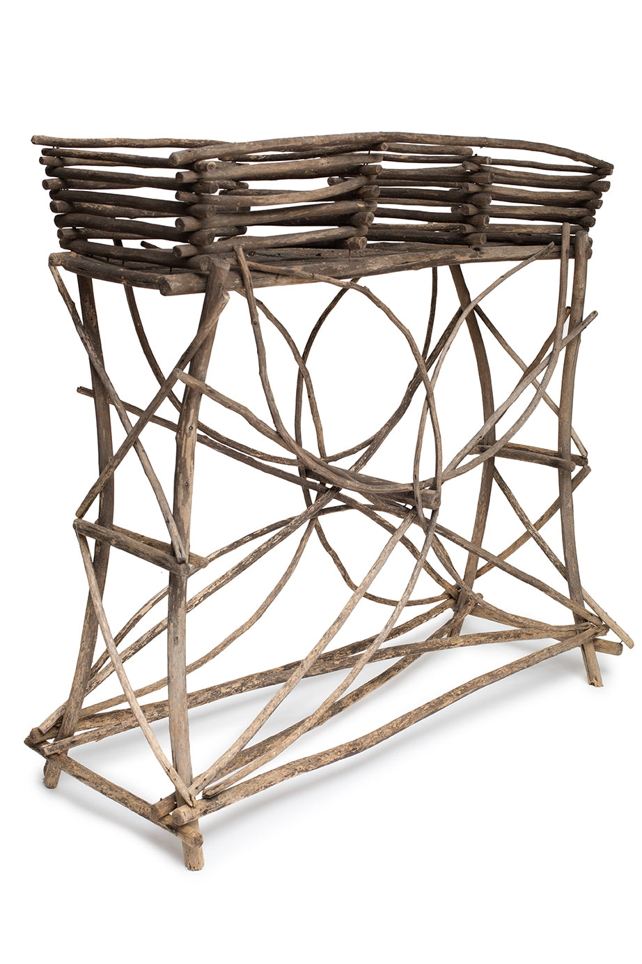Adirondack Style Twig Plant Stand