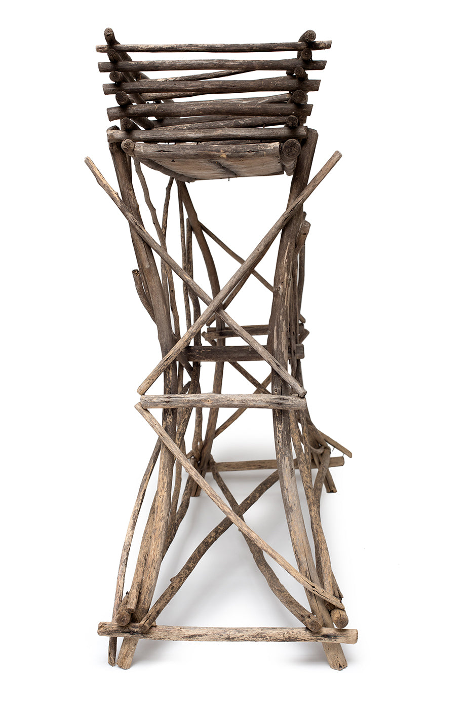 Adirondack Style Twig Plant Stand
