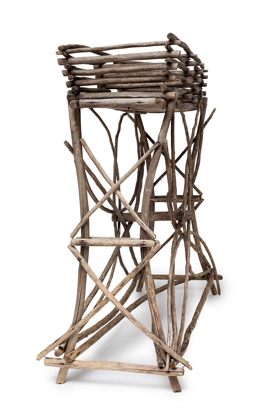 Adirondack Style Twig Plant Stand