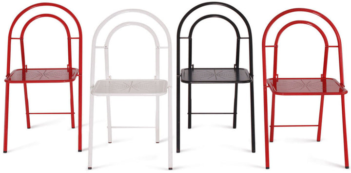 Set of Metal Folding Dining Chairs by Bieffeplast