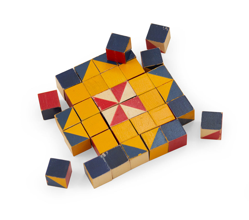 36-Piece Color Block Set, circa 1930&