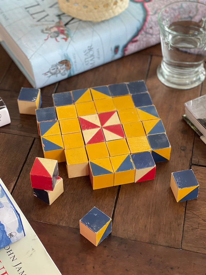 36-Piece Color Block Set, circa 1930&