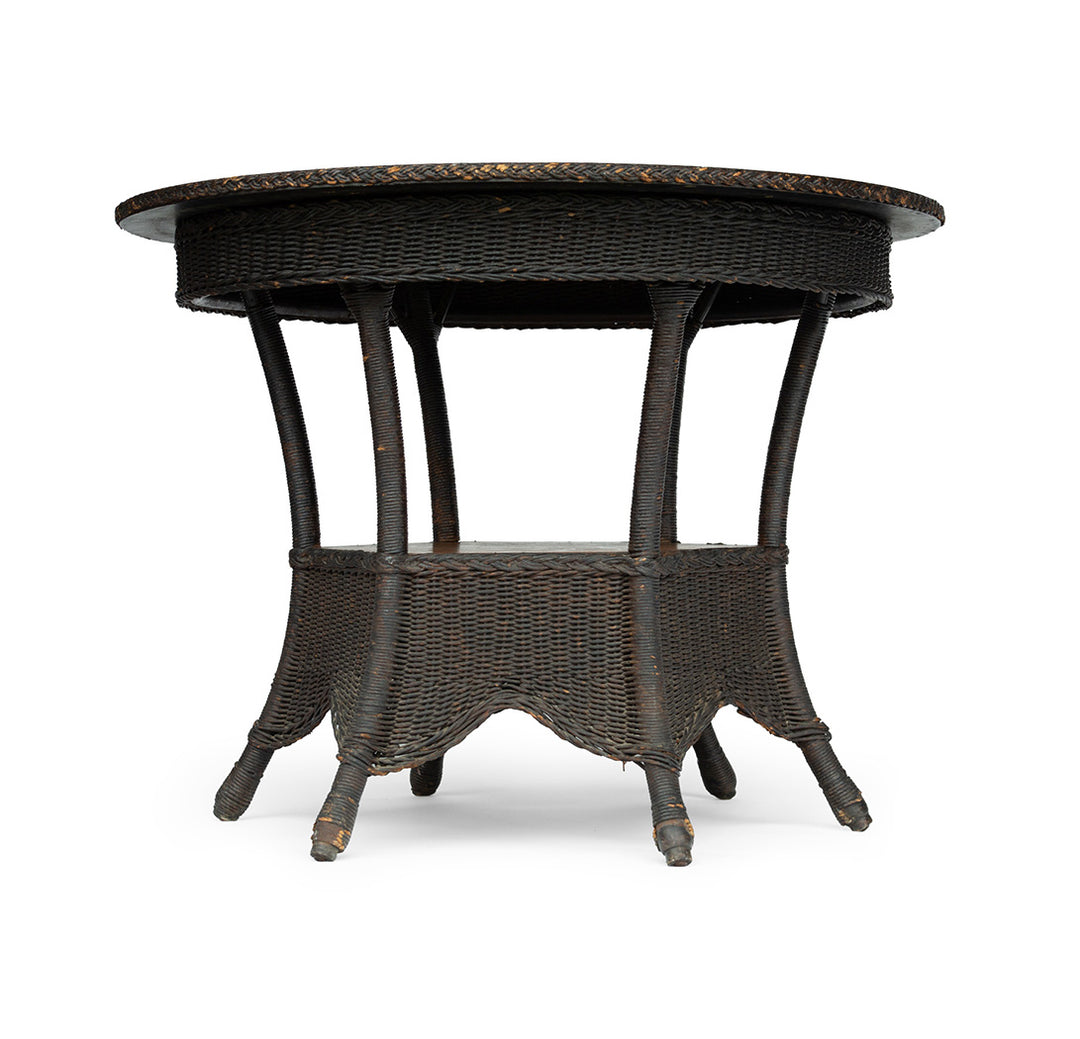 Antique 6-Legged Wicker Table