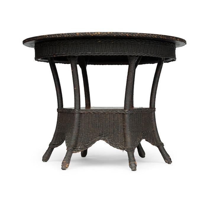Antique 6-Legged Wicker Table