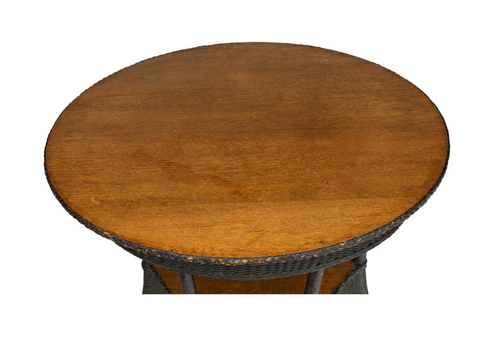 Antique 6-Legged Wicker Table