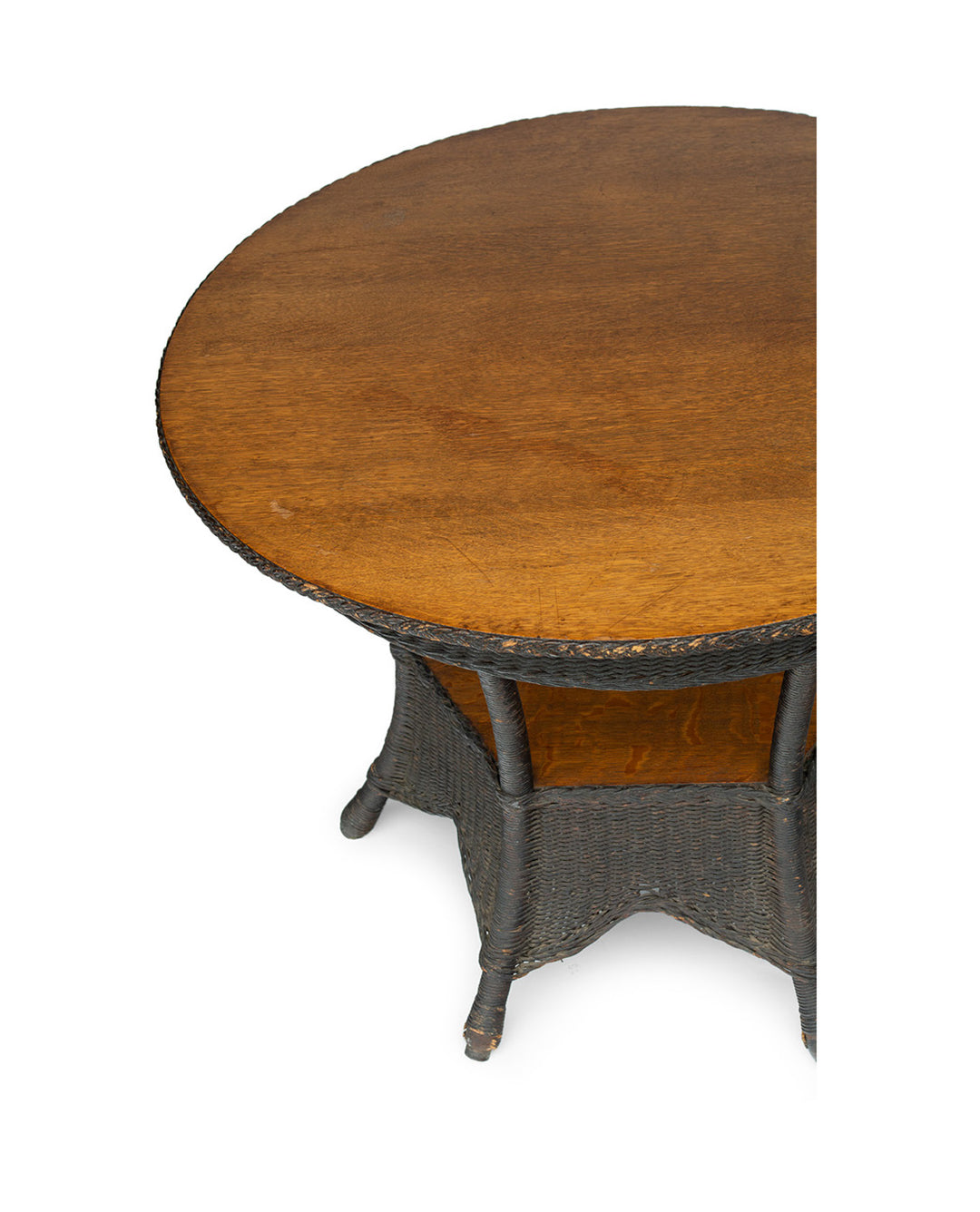 Antique 6-Legged Wicker Table