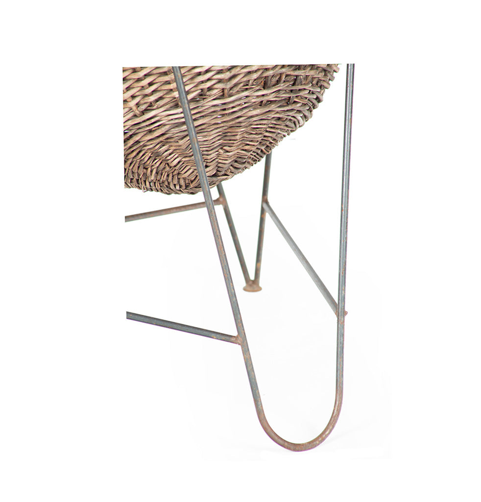 Pair of Vintage Rattan Hoop Chairs