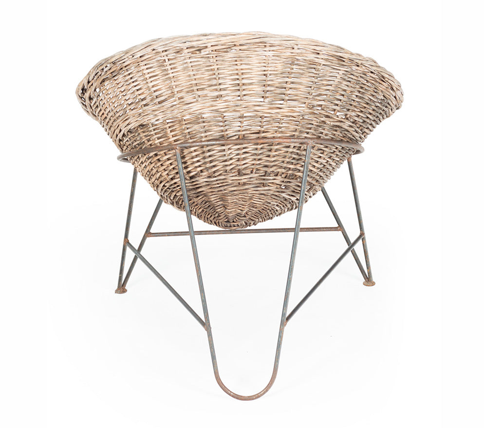 Pair of Vintage Rattan Hoop Chairs