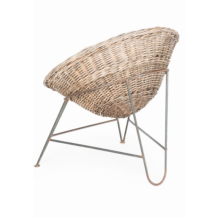 Pair of Vintage Rattan Hoop Chairs