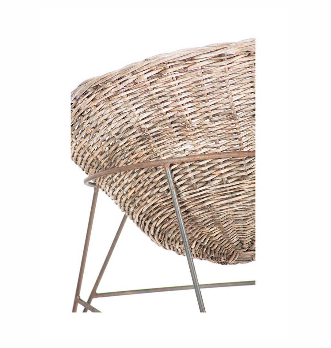 Pair of Vintage Rattan Hoop Chairs