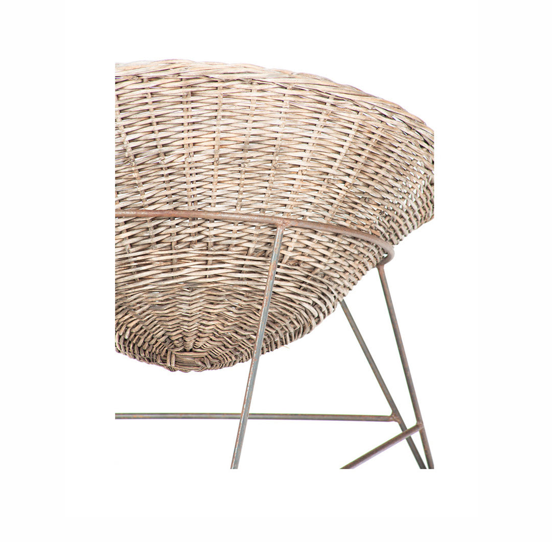 Pair of Vintage Rattan Hoop Chairs