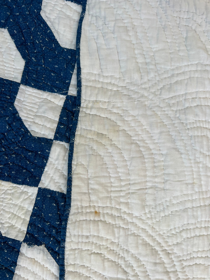 Antique Indigo Bow Tie Quilt