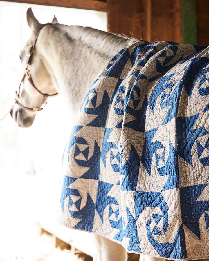 Antique Indigo Nautilus Quilt