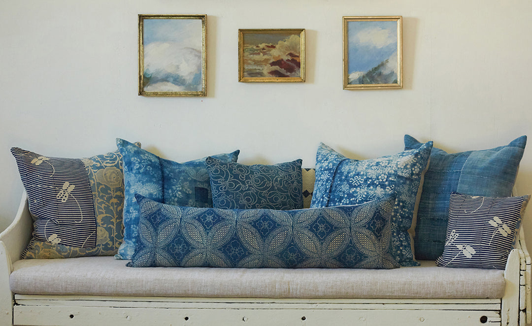 Vintage West African Indigo Pillow